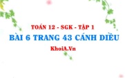 Bài 6 trang 43 Toán 12 tập 1 Cánh Diều